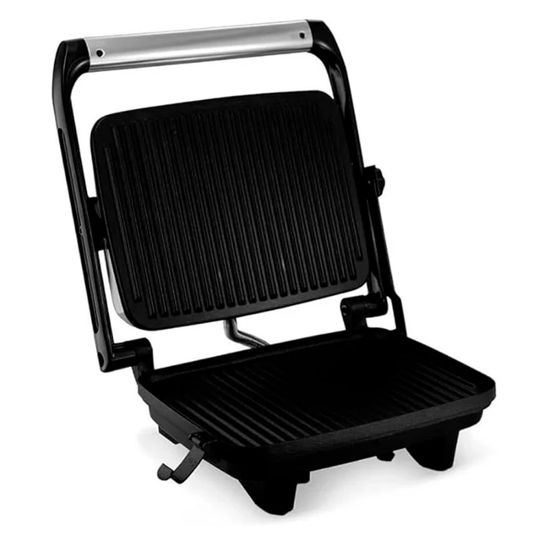 Sanduchera grill de 2 puestos Oster CKSTPA2880, plateado.