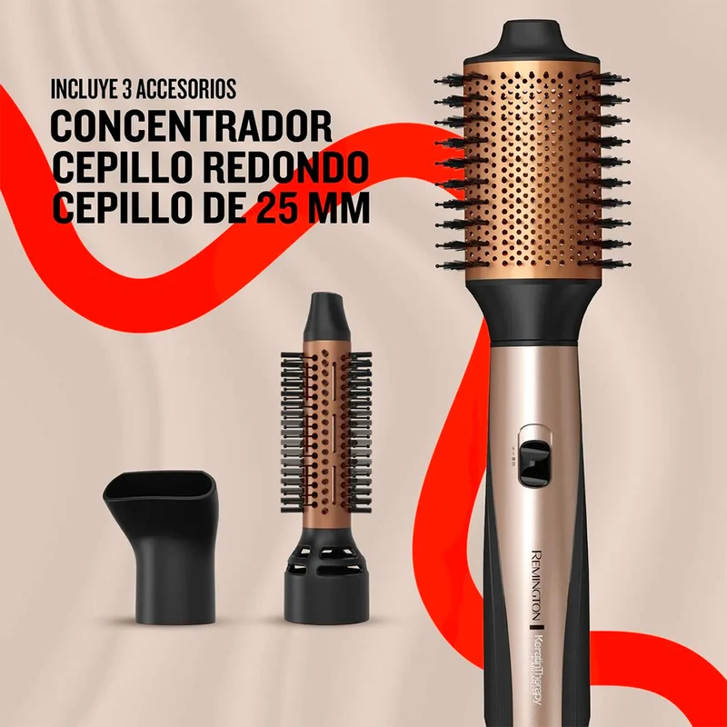 Cepillo antiestático Remington para desenredar el cabello fácilmente, ideal para cuidado diario