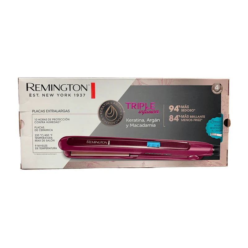 Plancha para cabello alta precisión acabado brillante Remington