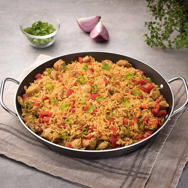 Paellera de cocina antiadherente grafito 38 cm Tramontina