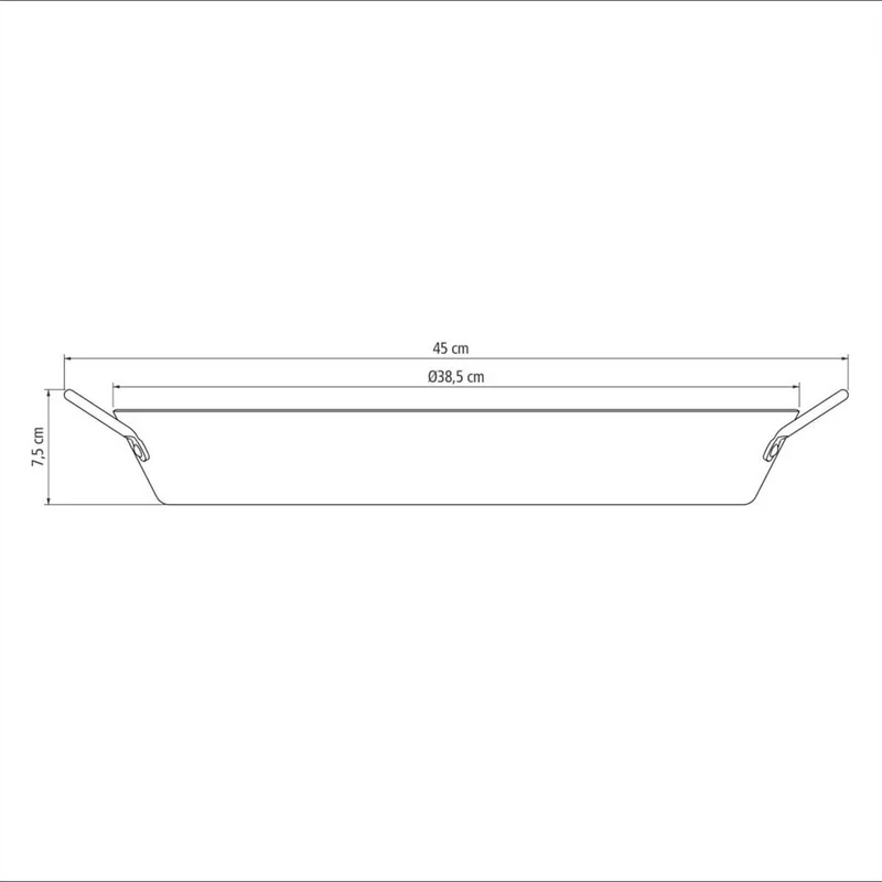Paellera de cocina antiadherente grafito 38 cm Tramontina