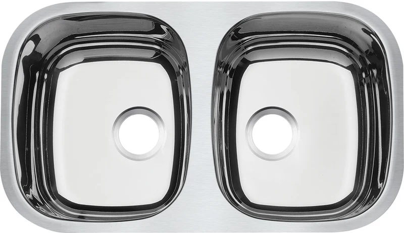 Lavaplatos doble isis 2c 34bl en acero inoxidable 304 Tramontina