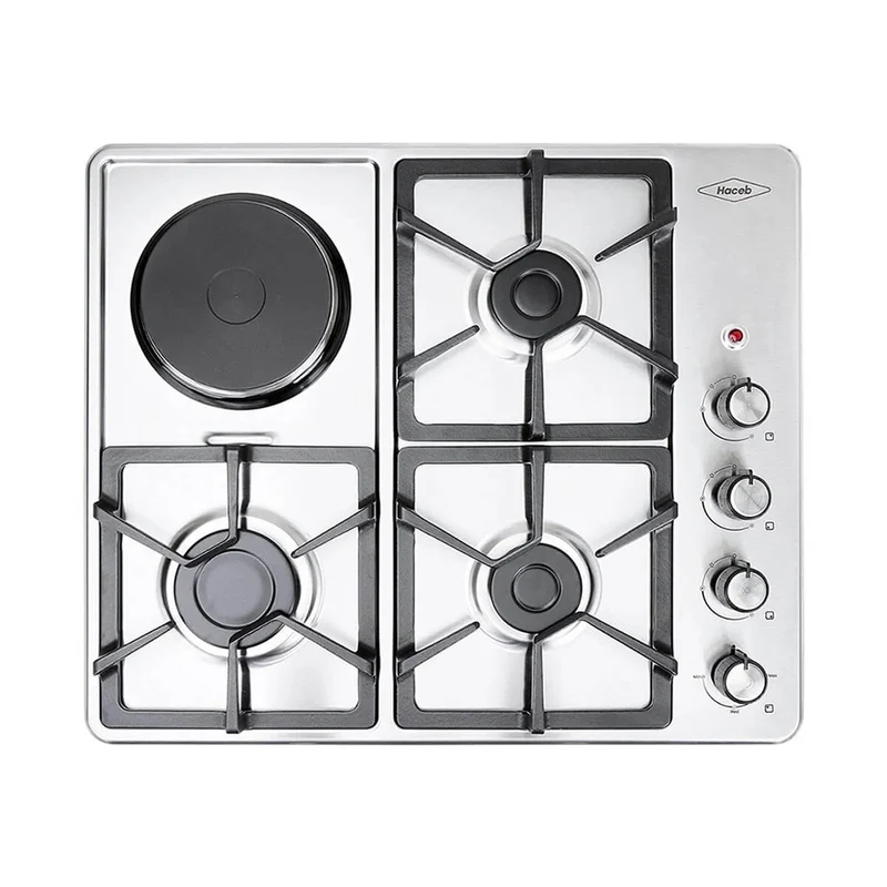 Estufa de empotrar inox 60x51cm mixta 120v a gas natural