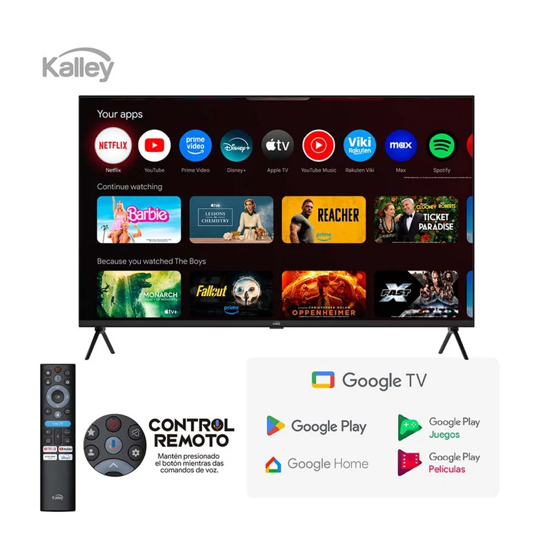 Televisor Kalley QLED de 32 pulgadas full HD smart TV con google TV – modelo 32GQ200
