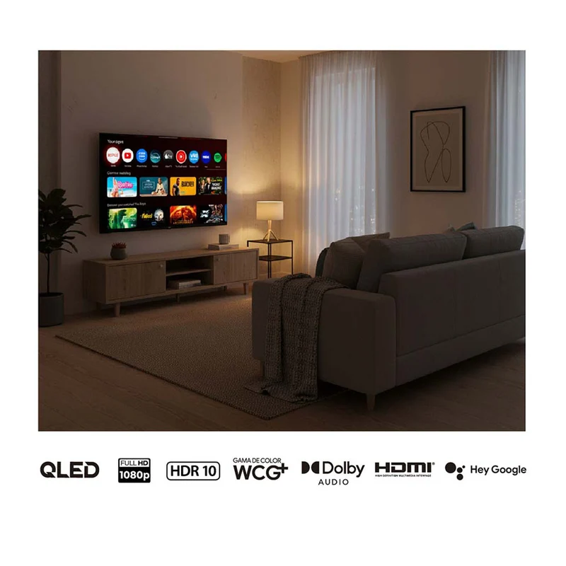 Televisor Kalley QLED de 32 pulgadas full HD smart TV con google TV – modelo 32GQ200