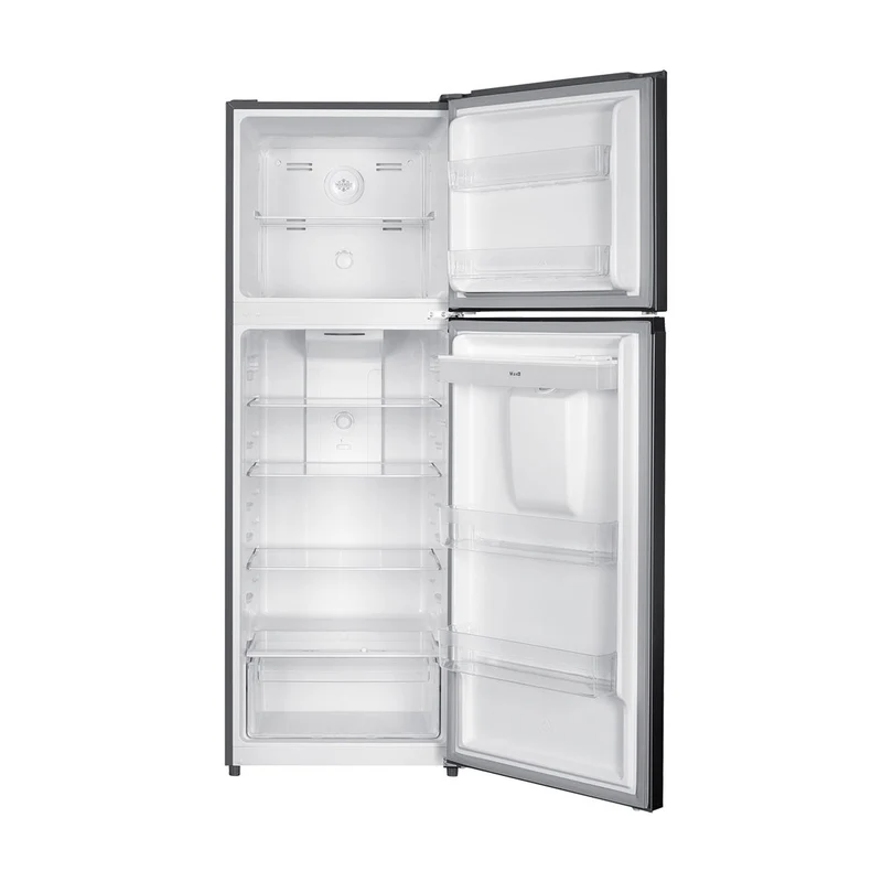 Nevera Kalley no frost con congelador superior de 332 Litros inverter, Color Gris – modelo K-NT332L