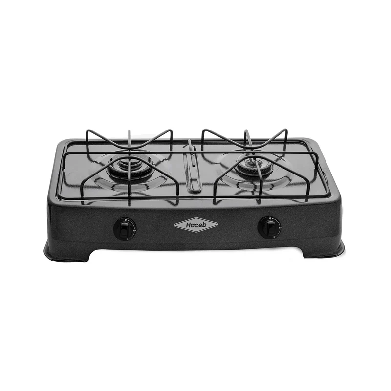 Cocineta pimienta a gas propano 2 puestos en acero inoxidable marca Haceb