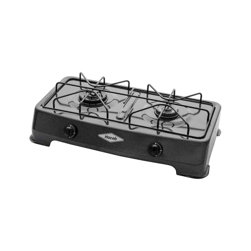Cocineta pimienta a gas propano 2 puestos en acero inoxidable marca Haceb