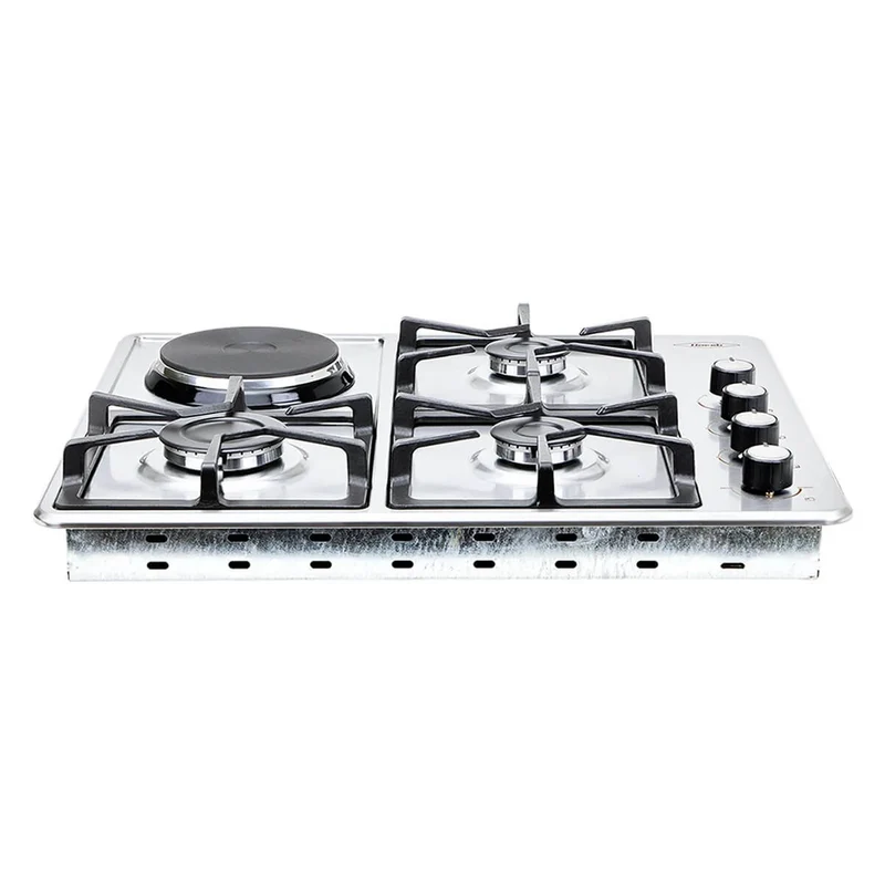 Estufa de empotrar inox 60x51cm mixta 120v a gas propano