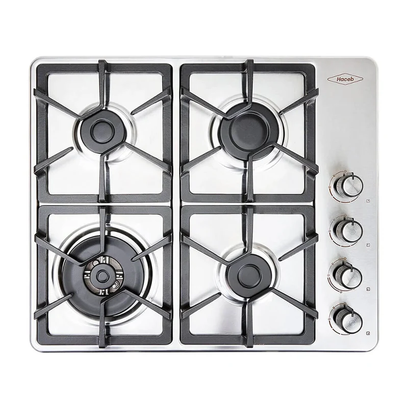 Estufa de empotrar inox 60x51cm fogón dual a gas natural