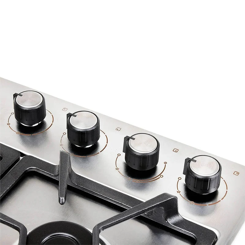 Estufa de empotrar inox 60x51cm fogón dual a gas natural