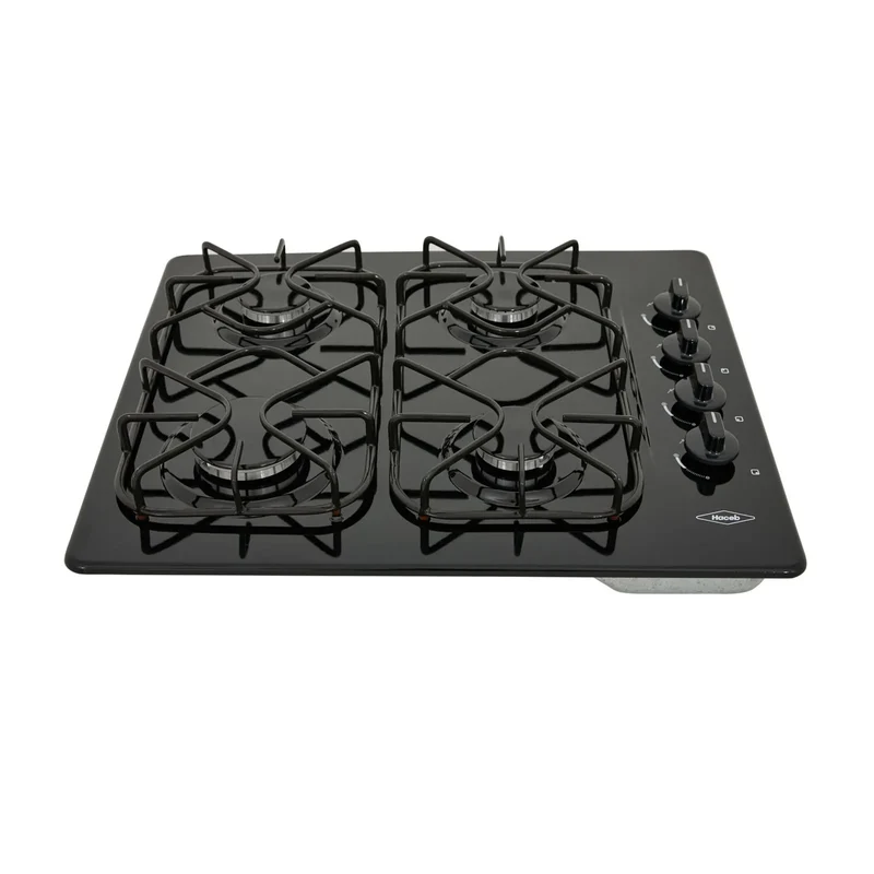 Estufa de empotrar esmaltada negro 60 cm gas natural Haceb