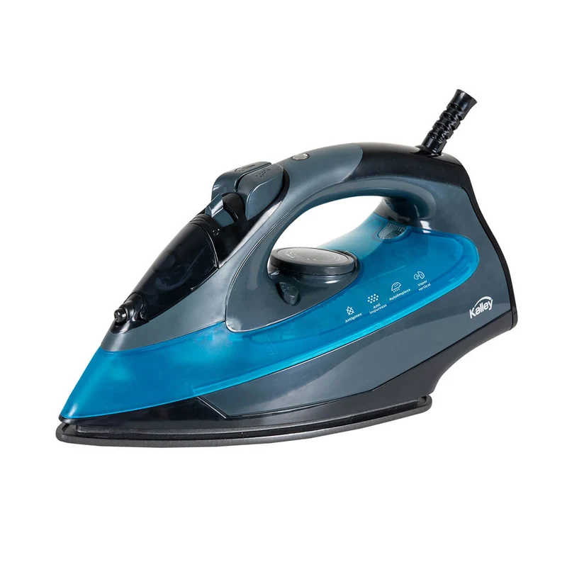 Plancha de ropa a vapor suela cerámica diamante azul marca Kalley