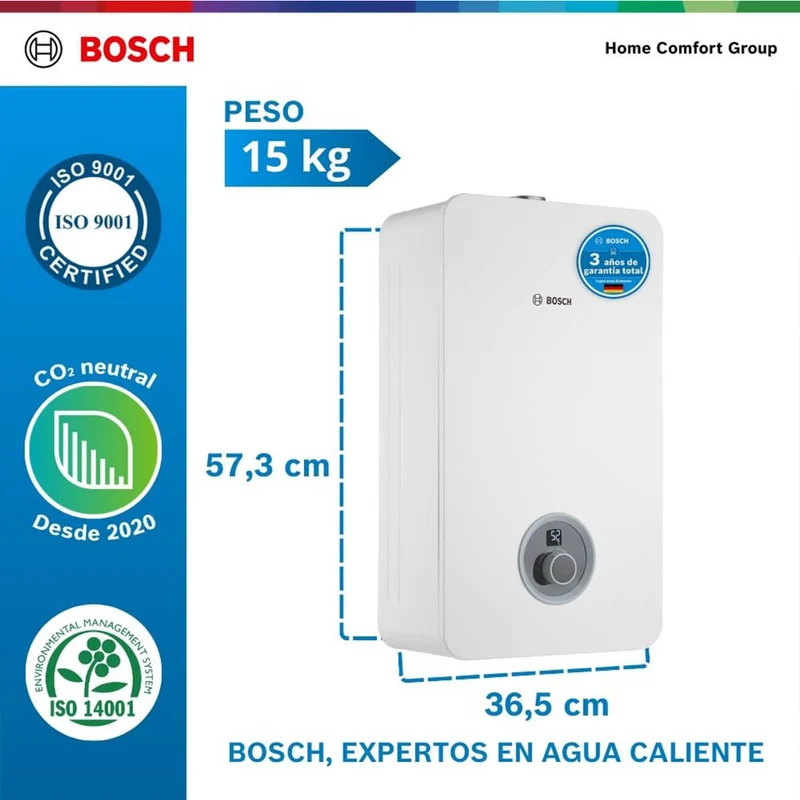 Calentador de agua 14 litros tiro forzado de paso a gas propano Therm 2400 F