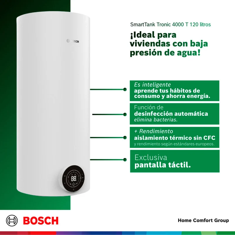 Calentador de agua eléctrico de acumulación 120 litros a 220 V SmartTank 4000 T