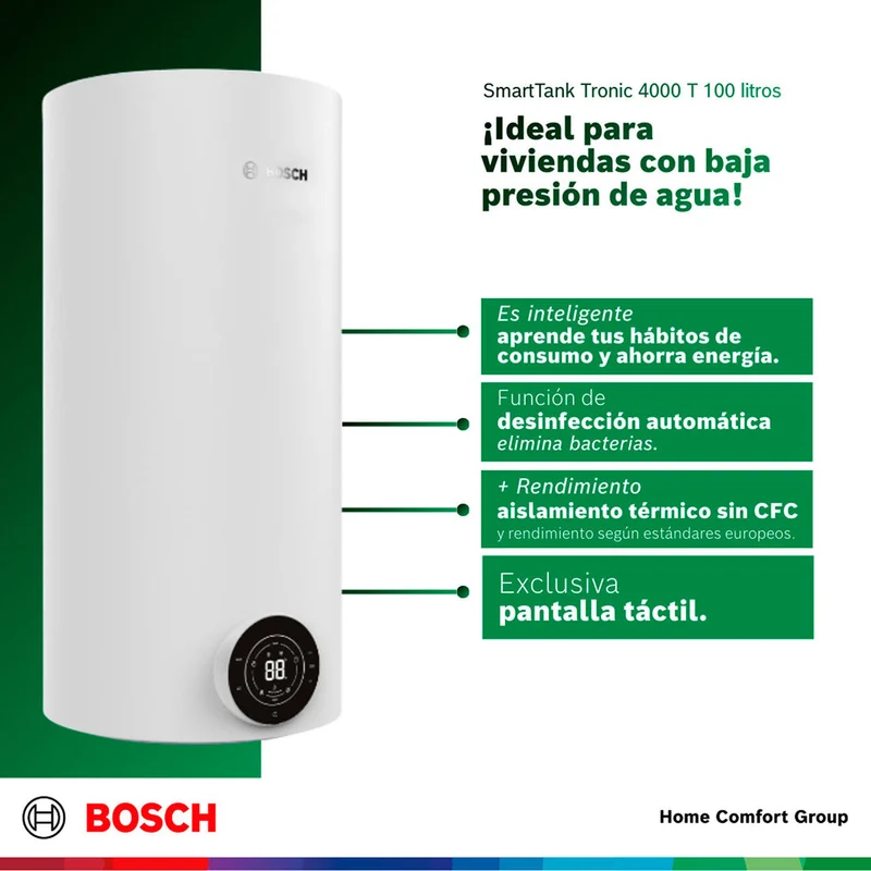 Calentador de agua eléctrico de acumulación 100 litros a 220 V SmartTank 4000 T