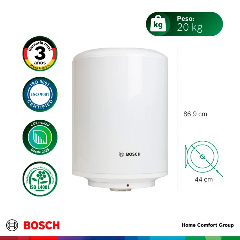 Calentador de agua eléctrico de acumulación 80 litros a 220 V Thermotank 2000 T