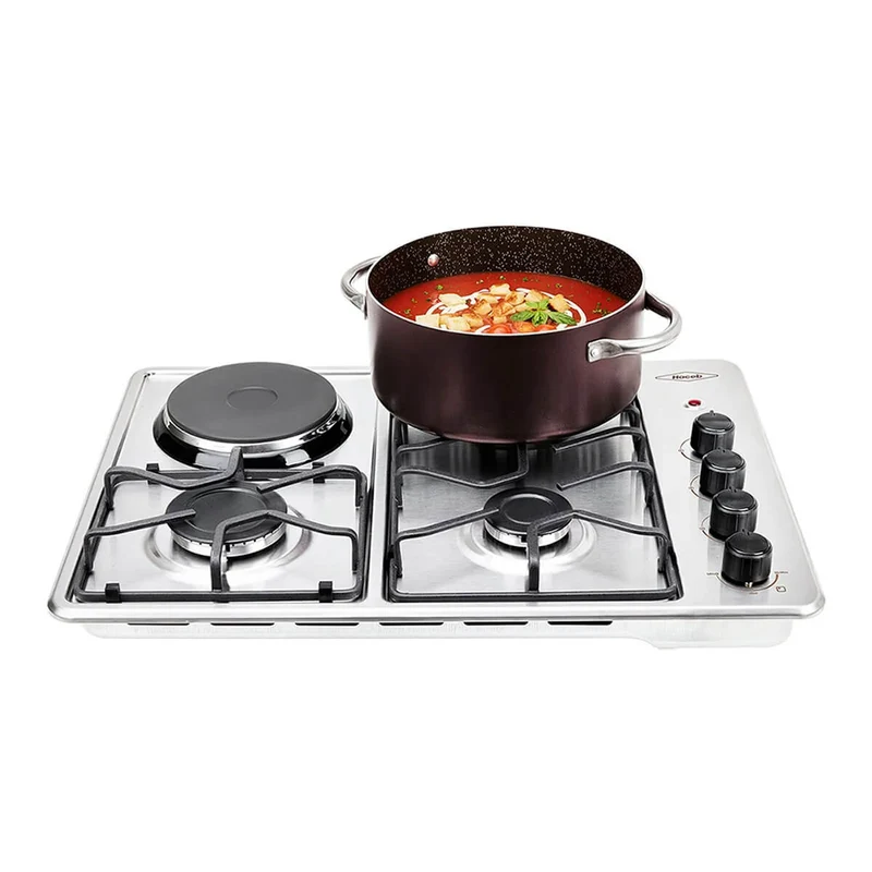 Estufa de empotrar 60x43 cm mixta 120V a gas natural marca haceb