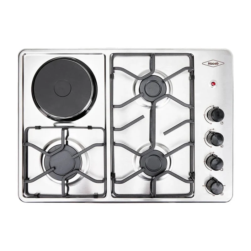 Estufa de empotrar 60x43 cm mixta 120V a gas natural marca haceb