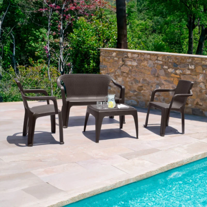 Combo sala eterna 2 sillas con brazo + mesa de centro + silla doble marca Rimax