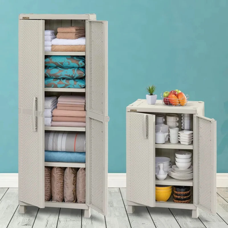 Combo cocina rattan armario grande + armario mediano marca Rimax