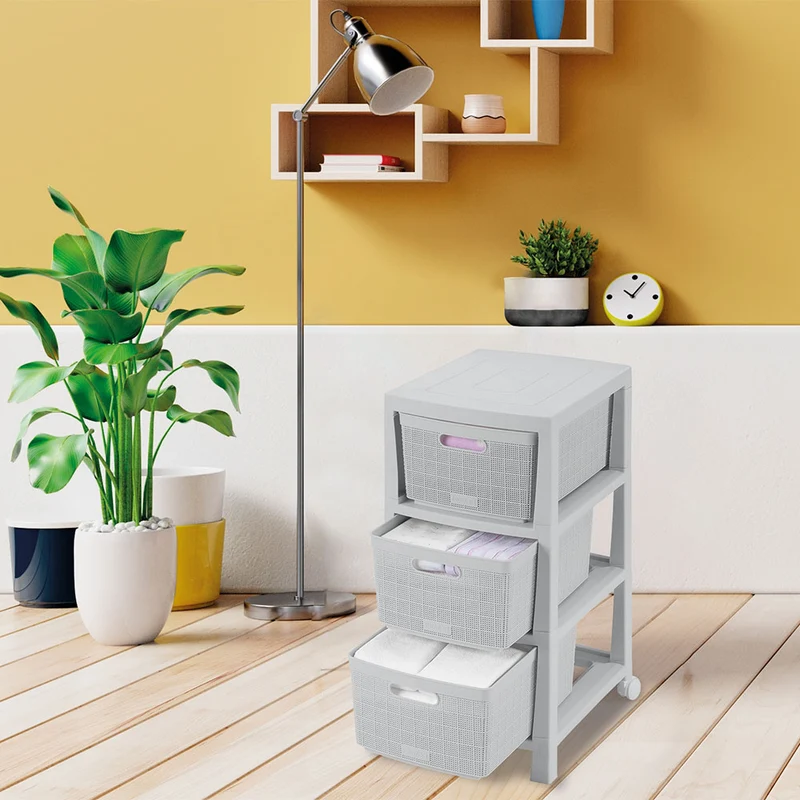 Cajonero fique 3 gavetas gris hielo Rimax