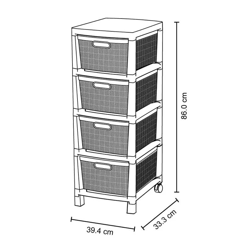 Cajonero organizador fique con 4 gavetas Rimax