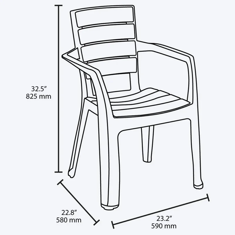 Combo comedor familiar barú, Incluye 1 mesa + 6 sillas con brazos Rimax