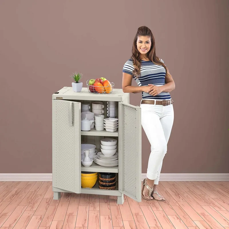 Combo cocina rattan con armario grande + armario mediano Rimax
