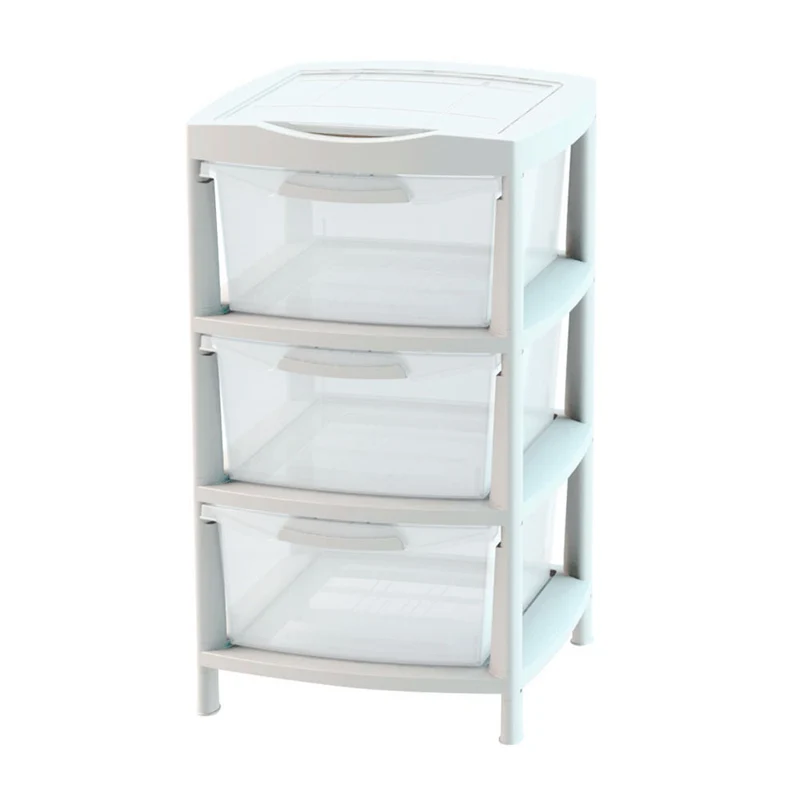 Cajas organizadoras grande con 3 gavetas y tapa Rimax
