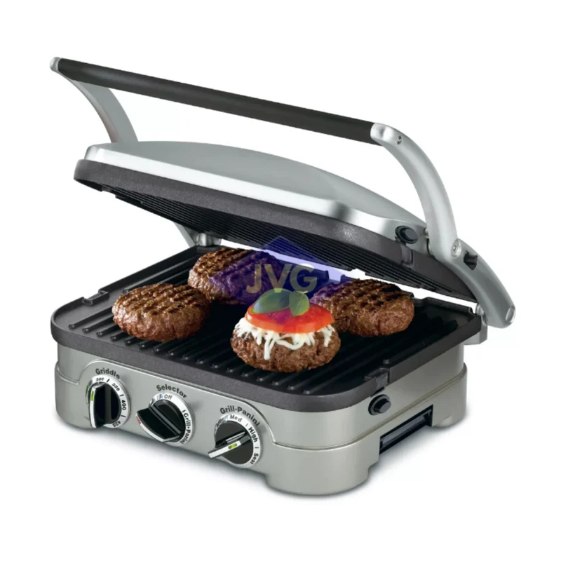 PLANCHA GRILL ELÉCTRICA CUISINART 5 EN 1 PANINI 1.500W ACERO - GR4NP1