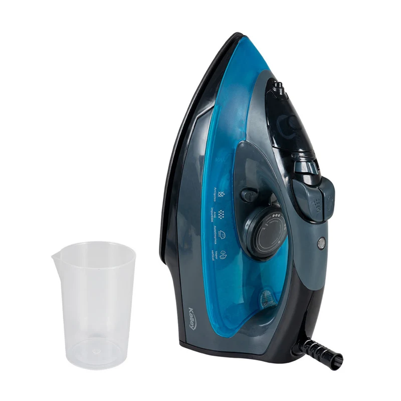 Plancha de Ropa a Vapor KALLEY K-PVAD Suela Cerámica Diamante Azul