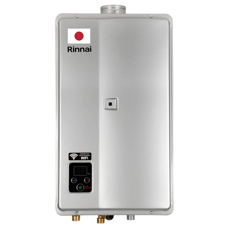 Calentador de paso a gas propano 23 litros marca Rinnai