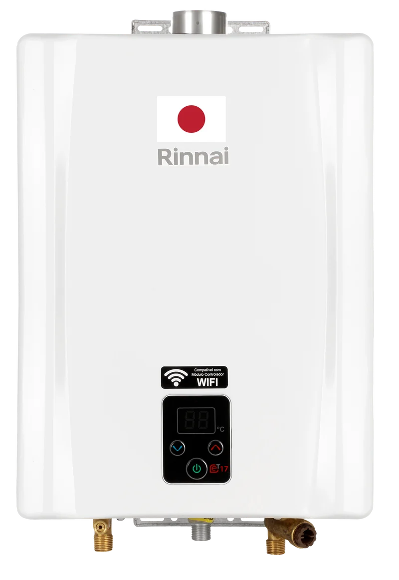 Calentador de paso a gas propano 17 litros marca Rinnai