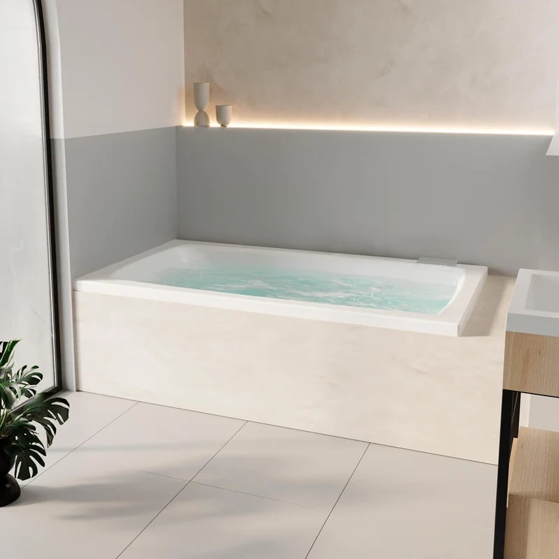 Tina Qatar de empotrar 180 X 100 Cm con cascada grande