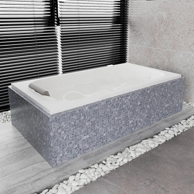 Tina calima de empotrar 152 X 80 Cm con cascada pequeña
