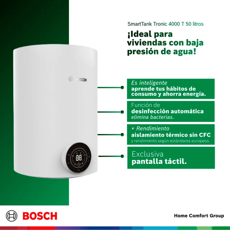 Calentador de agua eléctrico de acumulación 50 litros a 120 V SmartTank 4000 T