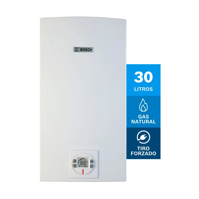Calentador de agua 30 litros tiro forzado de paso a gas natural Therm 8000 S