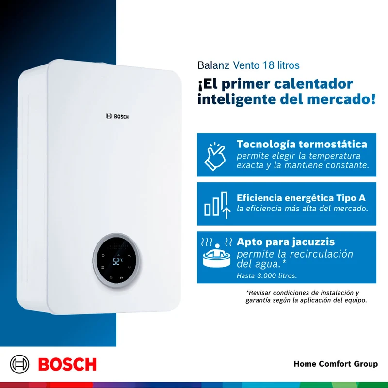 Calentador de agua 18 litros tiro forzado de paso a gas natural Therm 5600 F