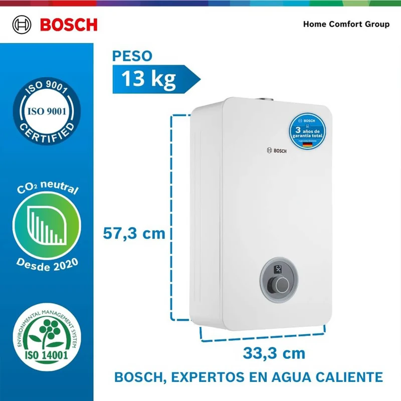 Calentador de agua 8 litros tiro forzado de paso a gas propano Therm 2400 F