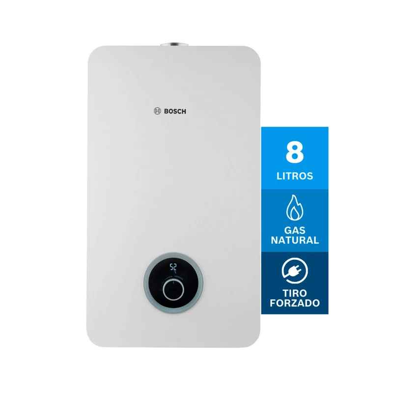 Calentador de agua 8 litros tiro forzado de paso a gas natural Therm 2400 F