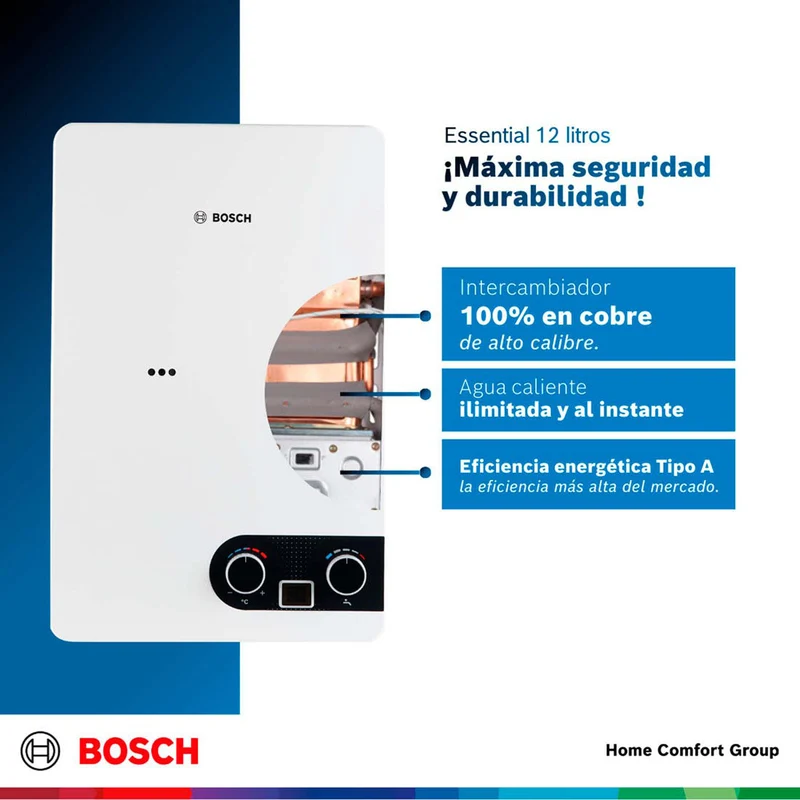 Calentador de agua 12 litros tiro forzado de paso a gas propano Therm 1400 F