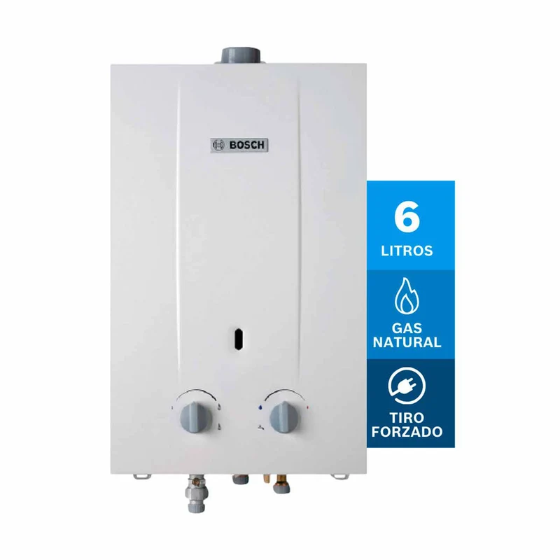 Calentador de agua 6 litros tiro forzado de paso a gas natural Therm 1000 F
