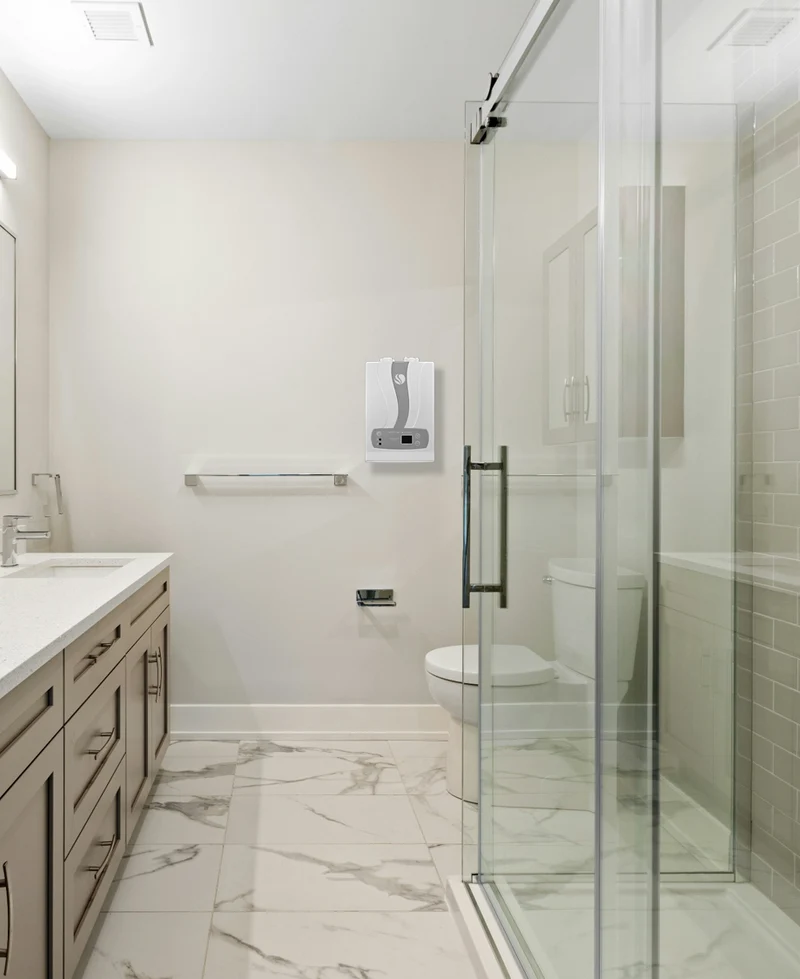 Calentador eléctrico instantáneo de agua, hasta 9 litros, bifásico marca Smartec