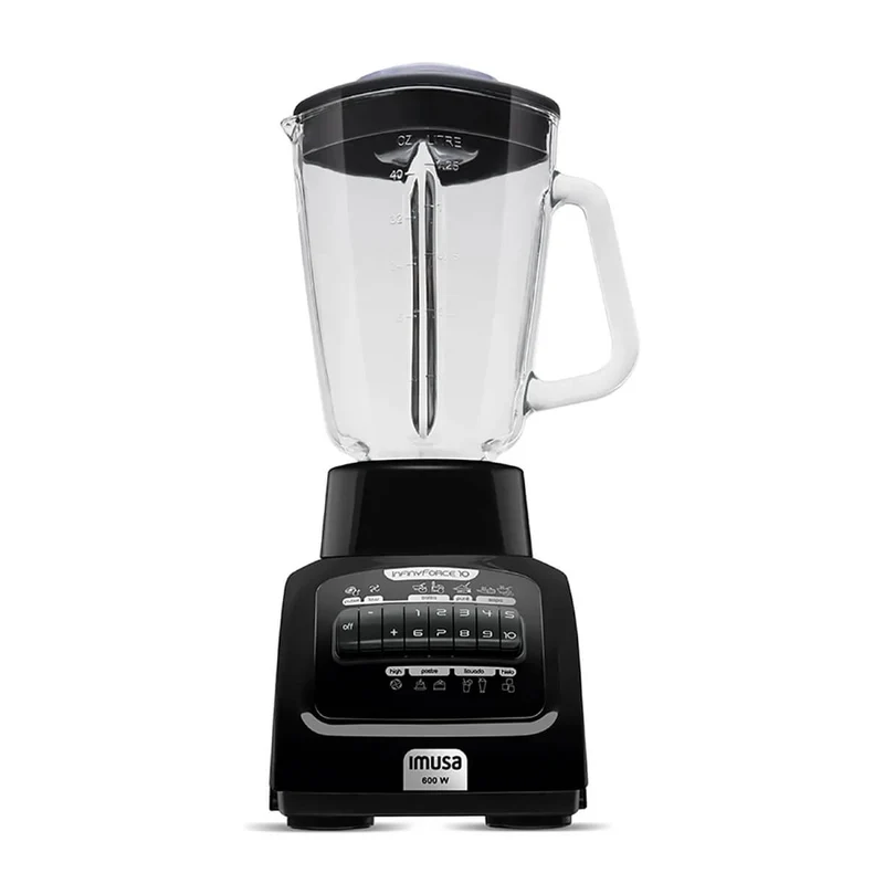 Licuadora infiny force 1.25 litros negra marca imusa