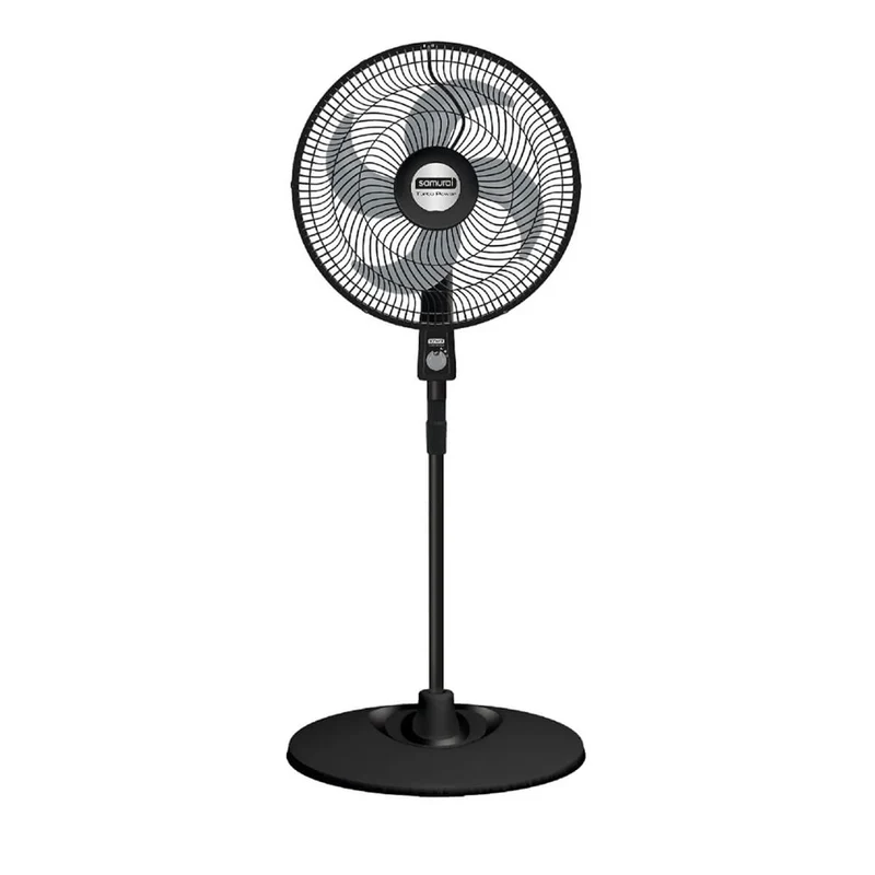 Ventilador de piso turbo power negro 18 pulgadas marca samurai