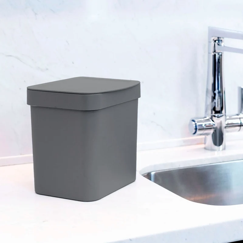 Basurero trium 2.5 litros color plomo