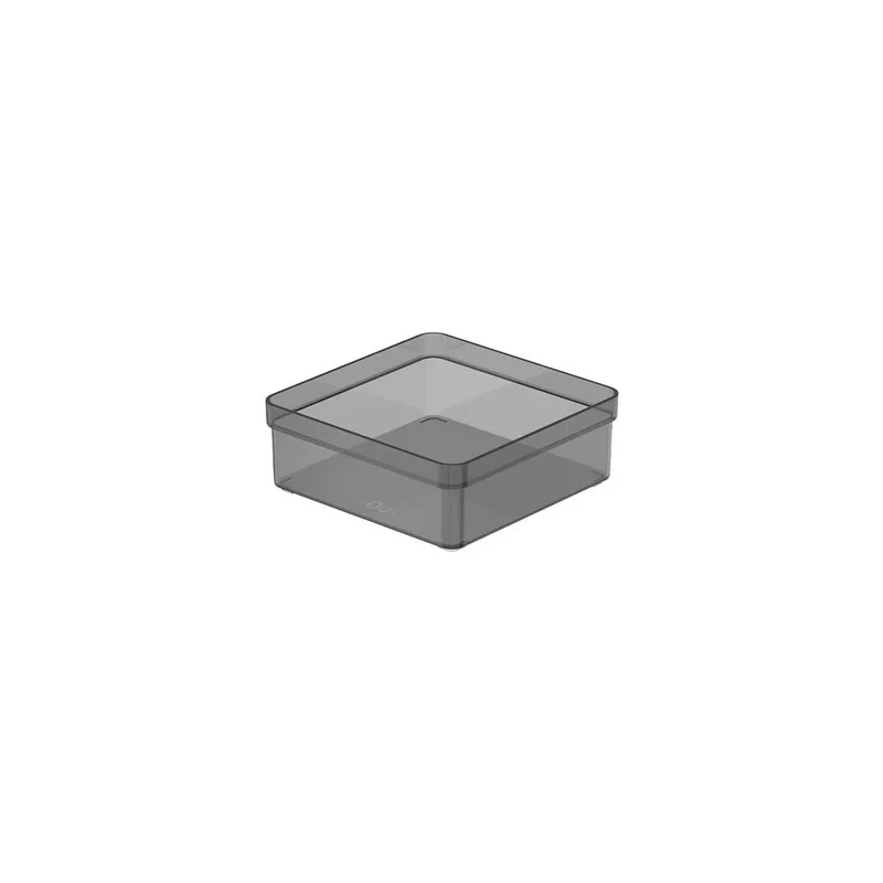 Organizador de cajón clear color humo 15cm X 15cm X 5.6cm