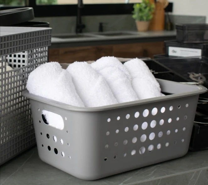 Caja organizadora sin tapa 5 litros color plomo