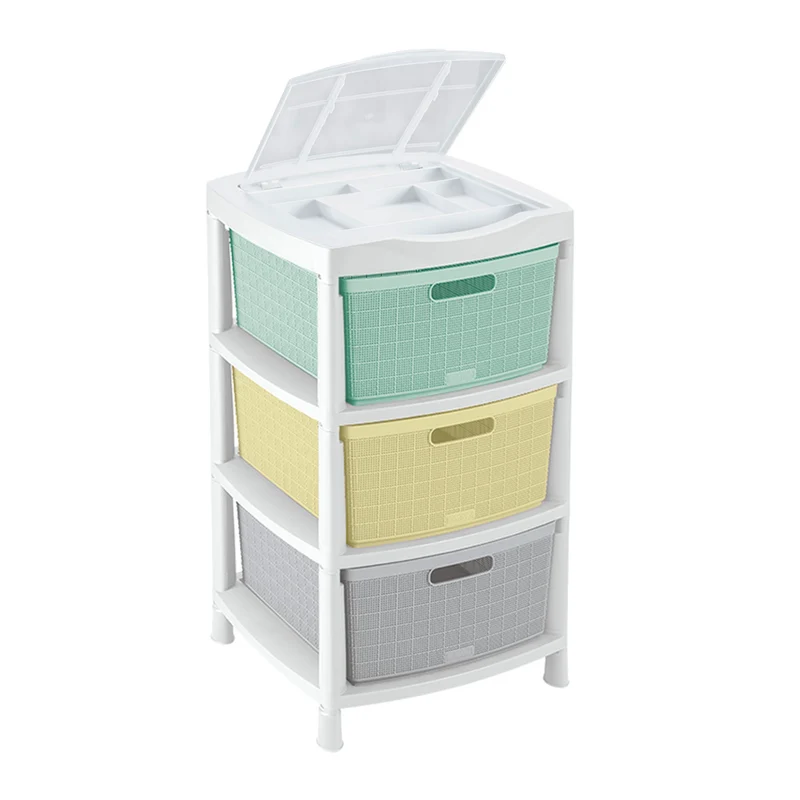 Cajas organizadorsa fique con 3 gavetas y tapa tricolor bebé Rimax